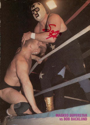 Masked Superstar signed Magazine Page