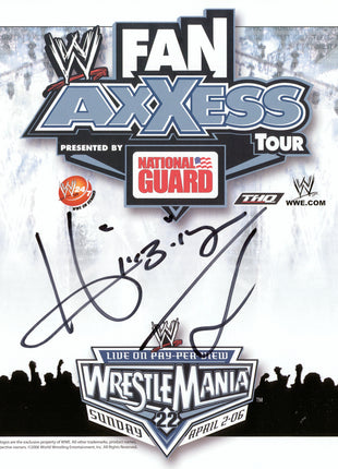 Hillbilly Jim signed WWE Fan Axxess Placemat
