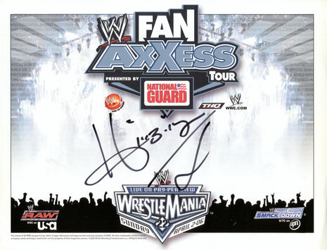 Hillbilly Jim signed WWE Fan Axxess Placemat