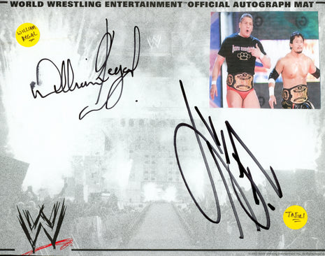 William Regal & Tajiri dual signed WWE Placemat