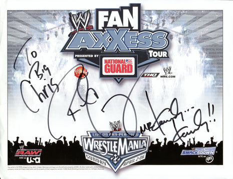 Mr Kennedy & Rob Conway dual signed WWE WrestleMania 22 Placemat