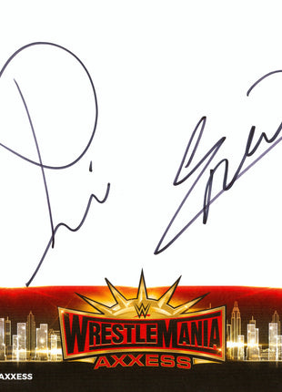 Primo & Epico dual signed WWE WrestleMania Axxess Placemat