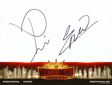 Primo & Epico dual signed WWE WrestleMania Axxess Placemat
