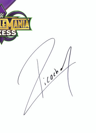 Ricochet signed WWE WrestleMania Axxess Placemat