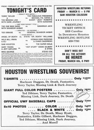 Dark Journey signed Line Up Sheet (March 6)