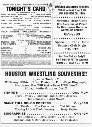 Dark Journey signed Line Up Sheet (May 1)