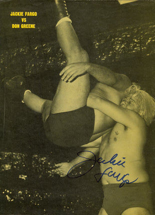 Jackie Fargo signed Magazine Page