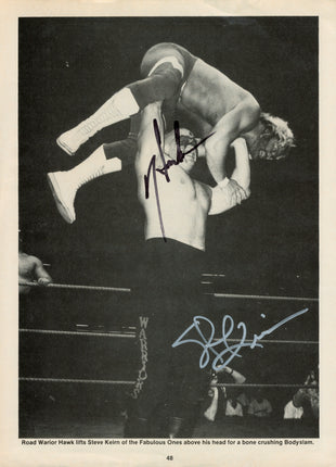 Hawk & Steve Keirn dual signed Magazine Page