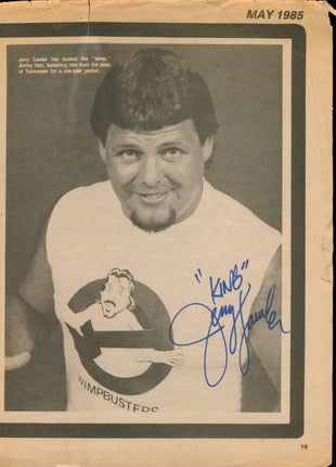 Jerry Lawler signed Magazine Page