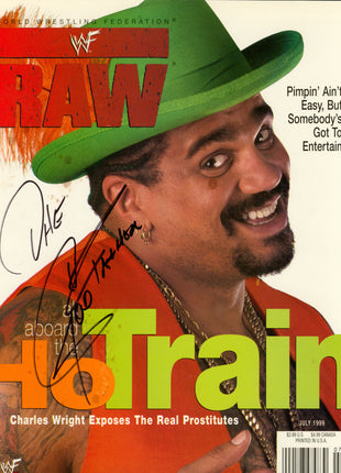 Godfather signed WWF Raw Magazine Cover