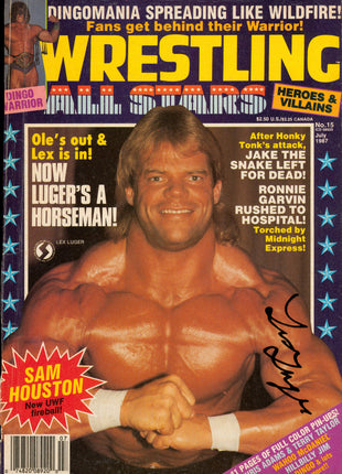 Lex Luger signed Magazine Cover