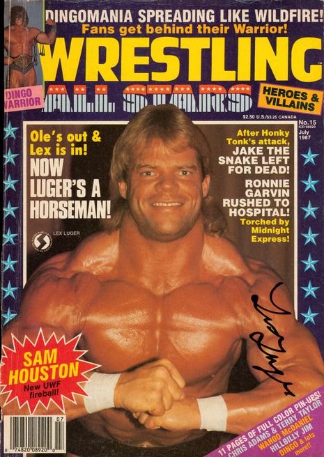 Lex Luger signed Magazine Cover