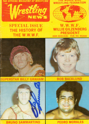 Bruno Sammartino signed Magazine Cover