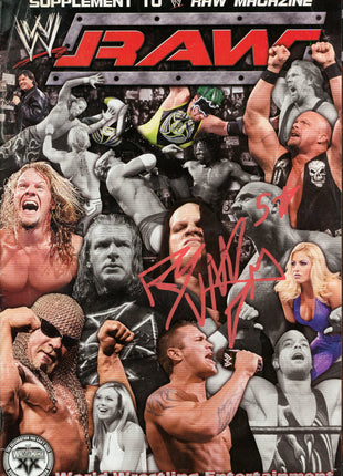 Rob Van Dam signed WWE Raw Magazine Supplement