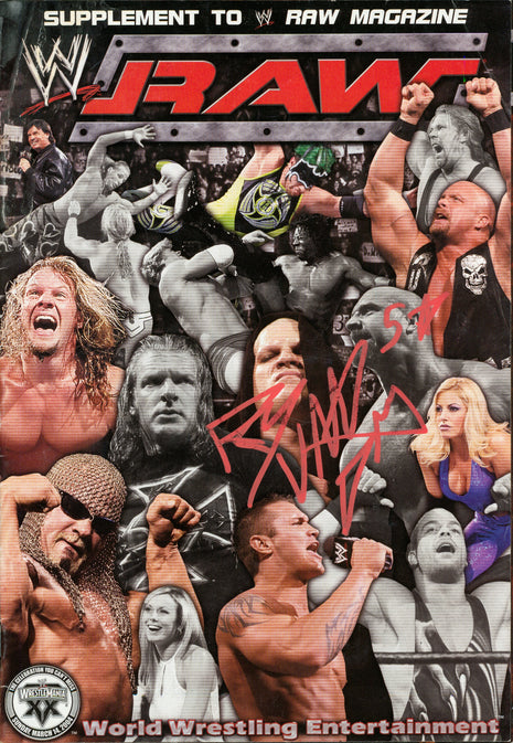 Rob Van Dam signed WWE Raw Magazine Supplement