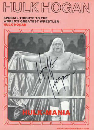 Hulk Hogan signed Hulk-Mania Tribute Magazine