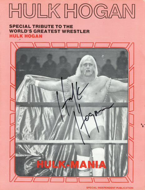 Hulk Hogan signed Hulk-Mania Tribute Magazine
