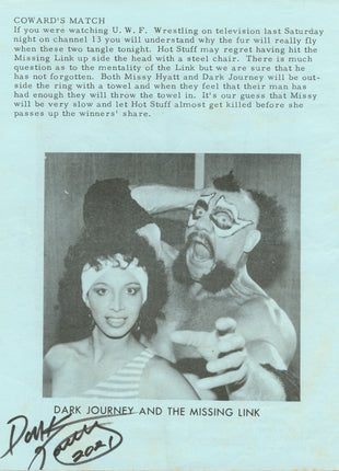 Dark Journey signed Lubbock Texas Event Program (December 14 1986)