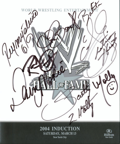 Multi-signed WWE Hall of Fame 2004 Event Program