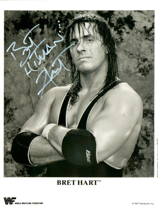 Bret Hart signed 8x10 Photo