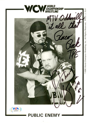 Public Enemy - Rocco Rock & Johnny Grunge dual signed 8x10 Photo (w/ PSA)