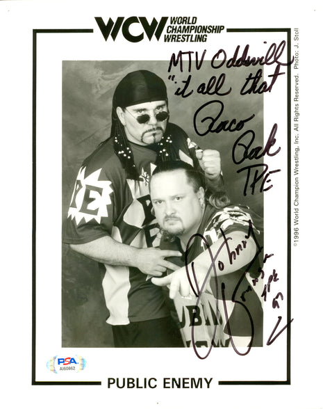 Public Enemy - Rocco Rock & Johnny Grunge dual signed 8x10 Photo (w/ PSA)