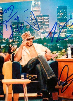 Hollywood Hogan, Dennis Rodman & Jay Leno triple signed 8x10 Photo (w/ JSA)