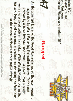 Foto firmada de 4x6 por Gangrel