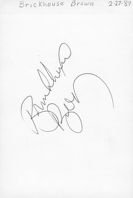 Brickhouse Brown signed Cut