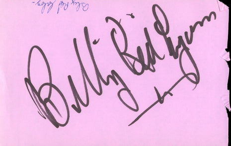 Billy Red Lyons signed Cut