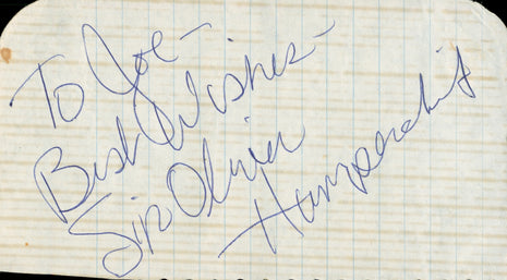 Sir Oliver Humperdink signed Cut