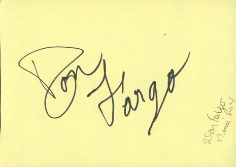 Don Fargo signed Cut