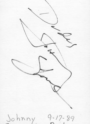 Dynamic Dudes - Johnny Ace & Shane Douglas dual signed Cut