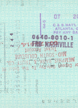 Larry Booker (Moondog Spot) & Bob Wright dual signed Bank Check