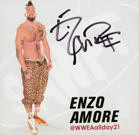 Enzo Amore signed WWE Program Cut