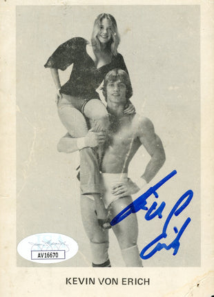 Kevin Von Erich signed 3.5x5.5 Photo (w/ JSA)