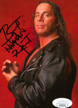 Bret Hart signed 4x6 WCW Card (w/ JSA)