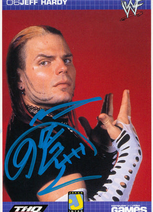 Jeff Hardy signed 4x6 Photo (THQ Card)