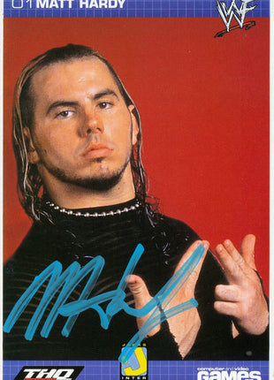 Matt Hardy signed 4x6 Photo (THQ Card)
