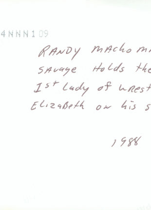 Macho Man Randy Savage & Elizabeth dual signed 3.5x5 Photo