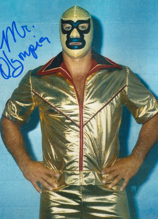 Mr Olympia signed 8x10 Photo *BLUE*