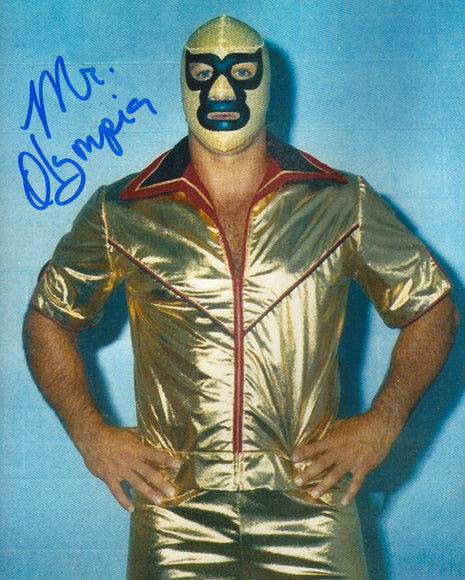 Mr Olympia signed 8x10 Photo *BLUE*
