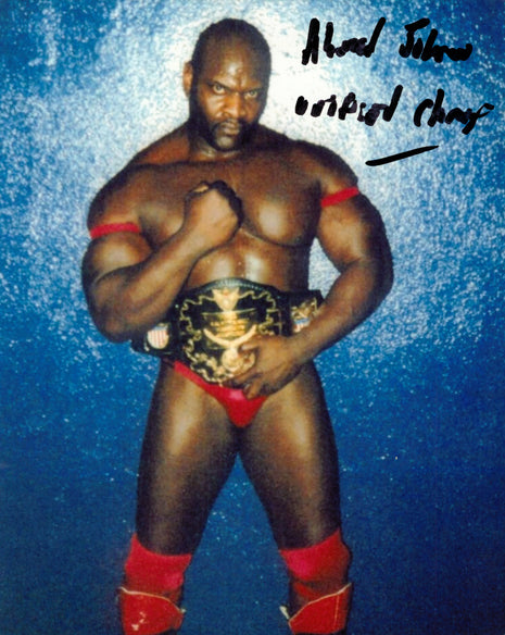 Ahmed Johnson signed 8x10 Photo