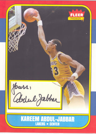 Kareem Abdul-Jabbar (Lakers) signed Jumbo Custom 8x10 Card