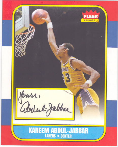 Kareem Abdul-Jabbar (Lakers) signed Jumbo Custom 8x10 Card