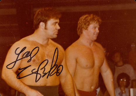 Larry Zbyszko signed 3.5x5 Photo