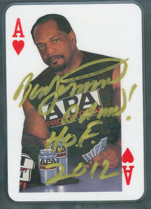 Ron Simmons signed 4x6 Laminated Photo