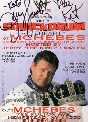 Jerry Lawler & The Kat dual signed 4x6 Photo