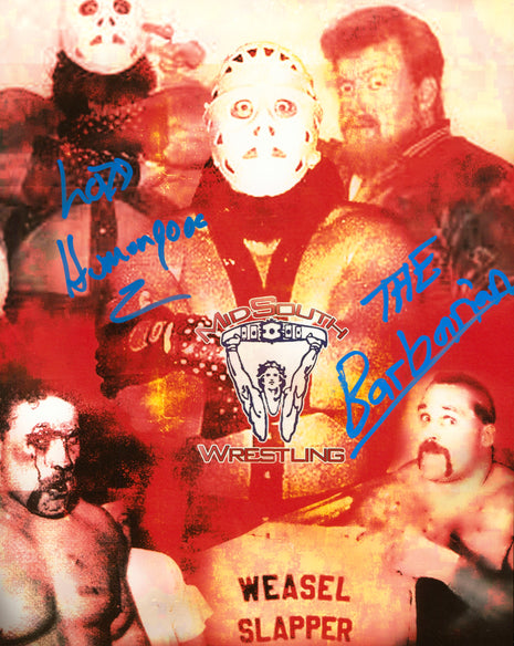 The Lord Humongous & The Barbarian dual signed 8x10 Photo