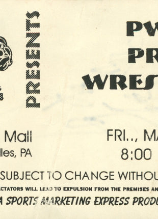 Salvatore Sincere signed Ripped Wrestling Ticket Stub